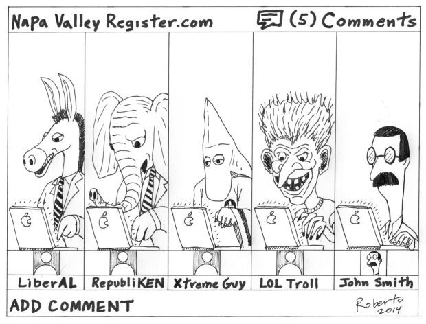 Editorial cartoon: 'Add comment'